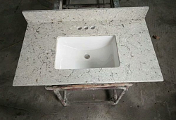 Раковина прямоугольная из искусственного камня Technistone Crystal Absolute White Раковина прямоугольная из искусственного камня Technistone Crystal Absolute White