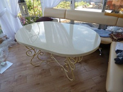 Стол овальный из искусственного камня 1141 Pure White Стол овальный из искусственного камня 1141 Pure White